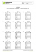 Rechenhäuser Addition - Zahlenraum bis 100 - Arbeitsblatt 05 Rechenhäuser Addition - Zahlenraum bis 100 - Arbeitsblatt 05