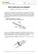 Arbeitsblatt: Wie funktioniert eine Rakete?