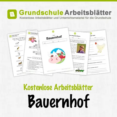 Bauernhof Kostenlose Arbeitsblatter