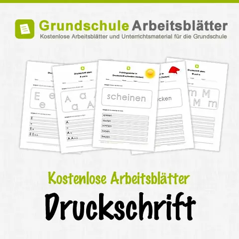 Druckschrift Kostenlose Arbeitsblatter