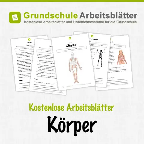 Korper Kostenlose Arbeitsblatter