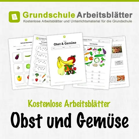 Obst Und Gemuse Kostenlose Arbeitsblatter