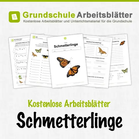 Schmetterlinge Kostenlose Arbeitsblatter