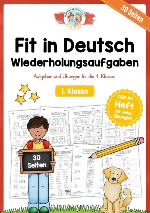 30 Deutsch Übungen für die 1. Klasse